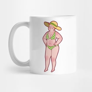 chubby green bikini Mug